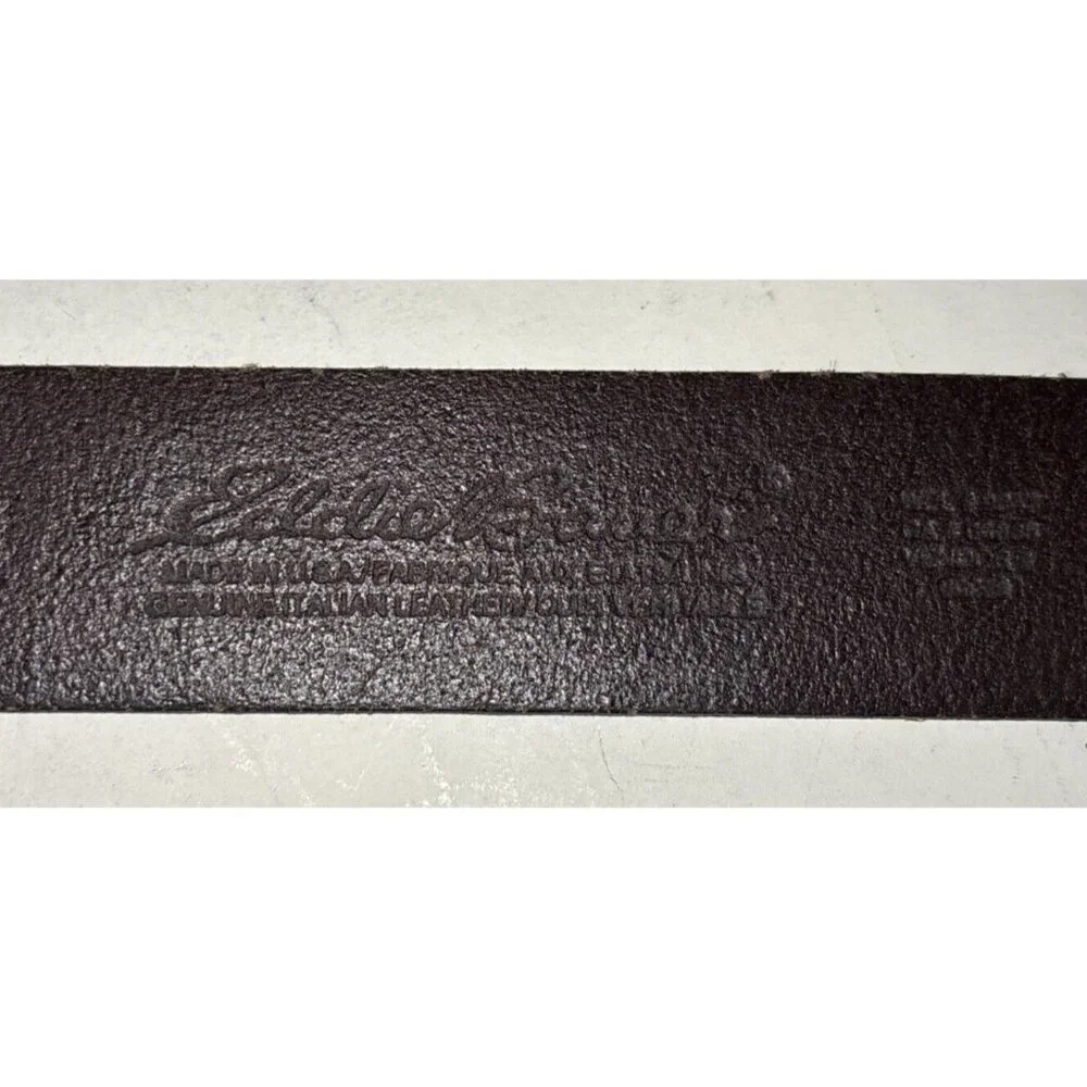 Eddie Bauer Brown Genuine‎ Leather Classic Jean Casual Belt Women's Size M